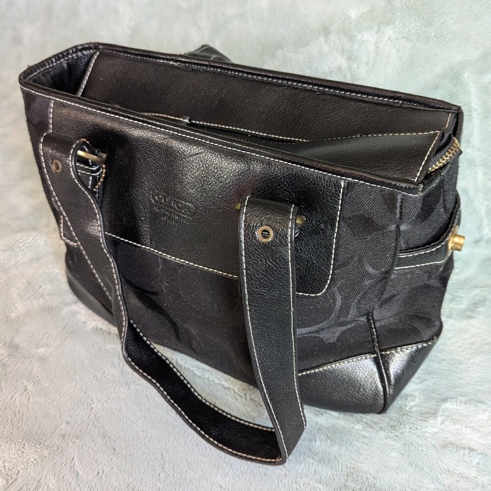 "Coach" Cloth Logo Shoulder Bag - Picture 4 of 15